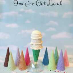 Fake Ice Cream Faux Triple Vanilla Scoop Sugar Cone Decor - thumbnail 3