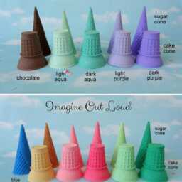 Fake Ice Cream Faux Triple Vanilla Scoop Sugar Cone Decor - thumbnail 4