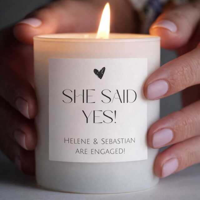 "Engagement Candle - ""She Said Yes" - image 1