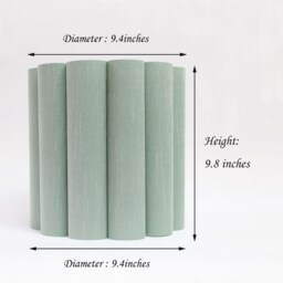 Handmade Aquamarine Fabric Drum Lampshade, Custom Size - thumbnail 2