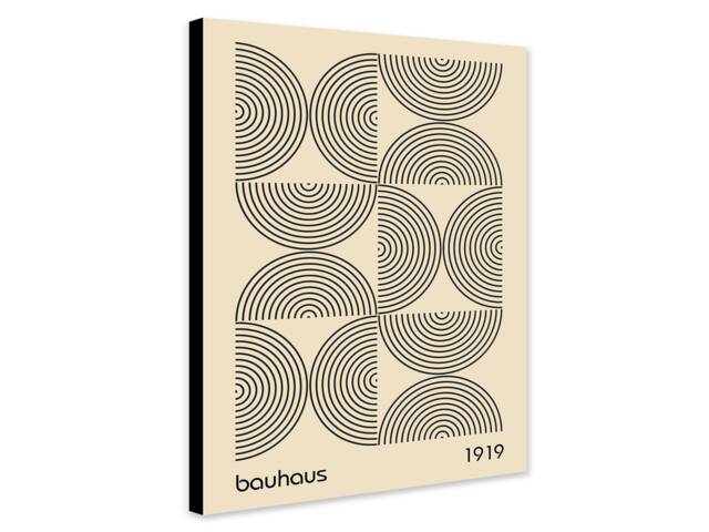 Bauhaus - Half Circles Lines Wall Art Wrapped Frame Canvas Rolled Photo/Poster Print - image 1