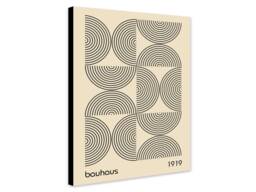 Bauhaus - Half Circles Lines Wall Art Wrapped Frame Canvas Rolled Photo/Poster Print - thumbnail 1