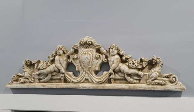 Antique Angel Frieze Wall Sconce Victorian Cherubs Home Decor - image 1