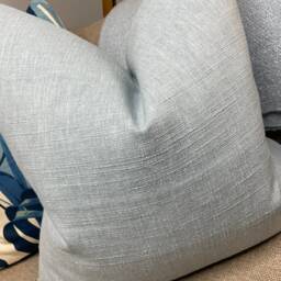 John Lewis & Partners Fabric - Cotton Blend Cushion Pillow Cover, Double Sided Baby Blue Handmade in UK - thumbnail 2