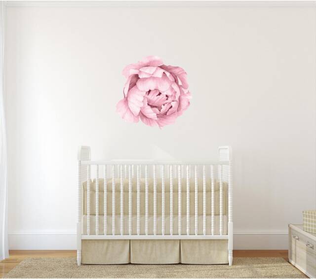Light Pink Peony #19 Removable Wall Decal Individual Blooming Peonies Baby Girl Room Nursery Decor - Customize Your Own Sticker Set - image 1