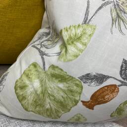 Contemporary Green - Grey Leaves Design Pillow Cover, Scatter Cushion Modern Cover For Sofa Or Bed , Size 18 - thumbnail 2