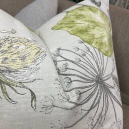 Contemporary Green - Grey Leaves Design Pillow Cover, Scatter Cushion Modern Cover For Sofa Or Bed , Size 18 - thumbnail 3