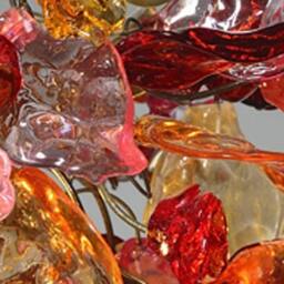 Floral Resin Ceiling Light Colorful Flower & Leaf Pendant Lighting - thumbnail 3