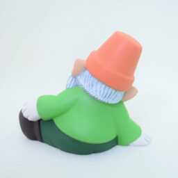 Garden Gnome - Yard Art With A Flower Pot Hat Gift For Gardener Ceramic Figurine Sitting - thumbnail 3