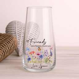 30cm Personalised Glass Vase - For Mums, Nans, Grandmas, Nanas, Nannies, Teachers, Friends, Childminders Mothers Day Birthday- Christmas - thumbnail 2