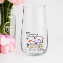 30cm Personalised Glass Vase - For Mums, Nans, Grandmas, Nanas, Nannies, Teachers, Friends, Childminders Mothers Day Birthday- Christmas - thumbnail 1