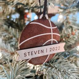 Customized Basketball Ornament - Custom Christmas Baller Personalized - thumbnail 2