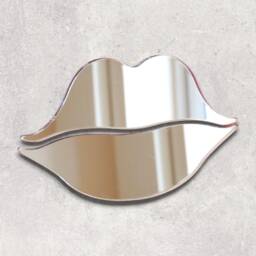 Lips Acrylic Mirror Wall Art Engraved Options - thumbnail 2