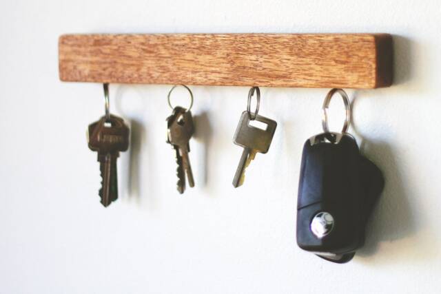Magnetic Key Holder For Wall - Organiser, Gift, Wall Holder, Key Rack, Fathers Day Gift - image 1