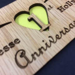Personalized 1st Anniversary Oak Picture Frame - Names, Date, 3x4 Photo Holder - thumbnail 2
