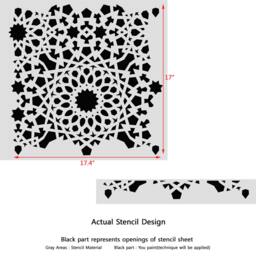 Wall Lace Decorative Stencil Benecia For Home Painting Decorating Diy Decor - thumbnail 2