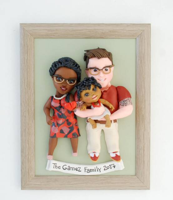 Custom Family Portrait Handmade Mothers Day Gift - image 1