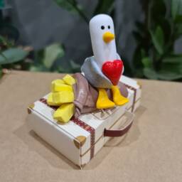 Handmade Clay Seagull Ornament Beach Souvenir Gift - thumbnail 3