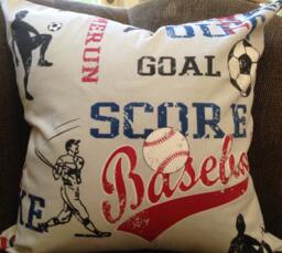 Pillow Cover Sports Pillow Zipper Closure American Blue Red Grey White Decorative Throw Soccer 20x20 26x26 - thumbnail 1