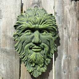 stone Garden Wiccan Green Man Wall Plaque Ornament - thumbnail 2
