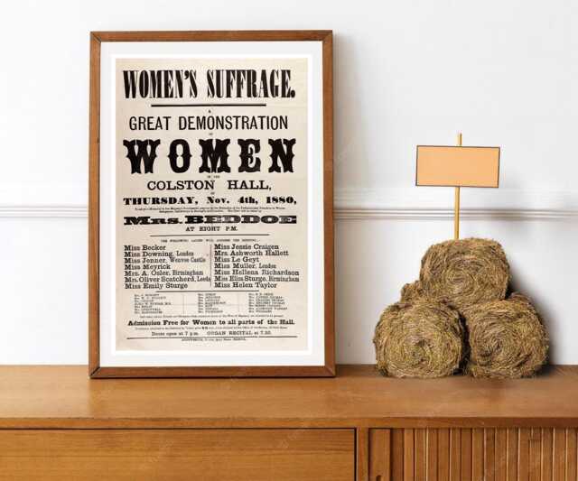 Reprint Of A Vintage Political Poster For Womens Suffrage - Original Quality - image 1