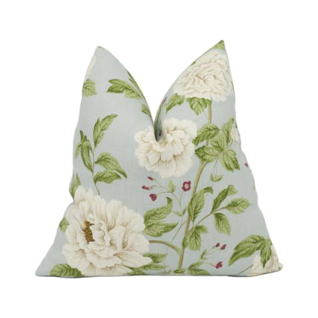 Sanderson - Peony Tree Duckegg/Cream Stunning Designer Cushion Cover Home D??cor Throw Pillow - image 1