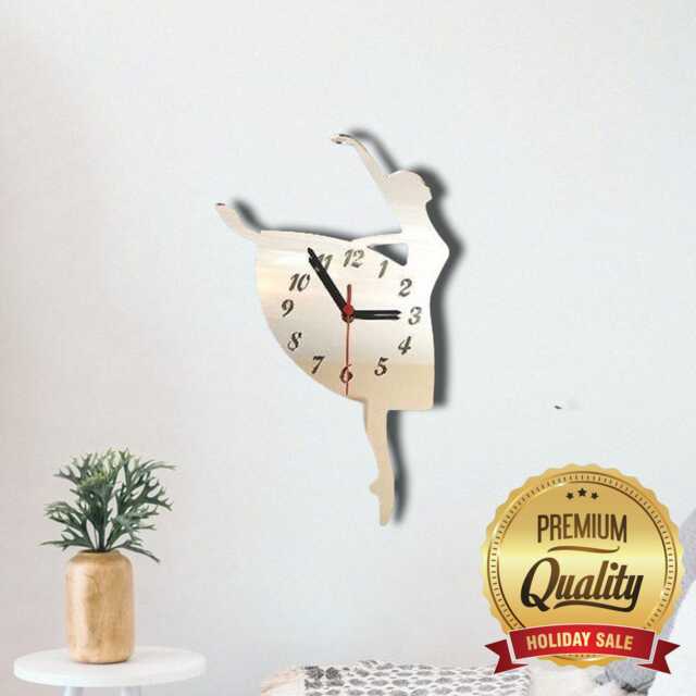 Ballerina Acrylic Clock - Many Colours Available - Bespoke Shapes & Sizes Made - image 1