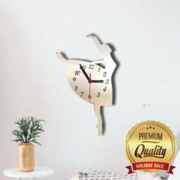 Ballerina Acrylic Clock - Many Colours Available - Bespoke Shapes & Sizes Made - thumbnail 1