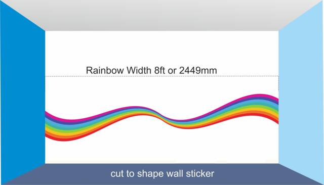 Rainbow Stroke - 2449mm - Wall Sticker - image 1