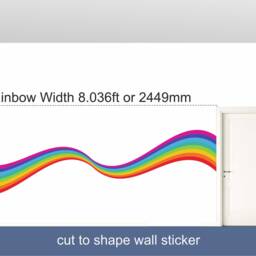 Rainbow Stroke - 2449mm - Wall Sticker - thumbnail 2