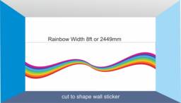 Rainbow Stroke - 2449mm - Wall Sticker - thumbnail 1