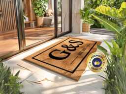 Minimalist Personalized Doormat - Custom Name Welcome Mat Perfect Housewarming Gift - thumbnail 1