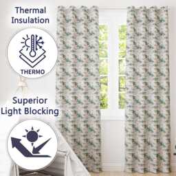 Realistic Sharks Ocean Fish Seamless Pattern Readymade Eyelet Ring Top Thermal 100% Blackout Curtains - thumbnail 3