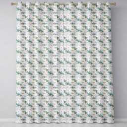 Realistic Sharks Ocean Fish Seamless Pattern Readymade Eyelet Ring Top Thermal 100% Blackout Curtains - thumbnail 2
