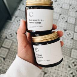 Midnight Breeze Candle - Vetiver + Patchouli Rose Geranium Naturally Scented Candle With Essential Oils. Soy Wax - thumbnail 3