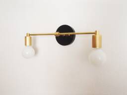 Modern Wall Sconce - Twin Arm Minimalist Contemporary Vanity Bathroom Light Hallway Kitchen Lighting Entryway Ul Listed