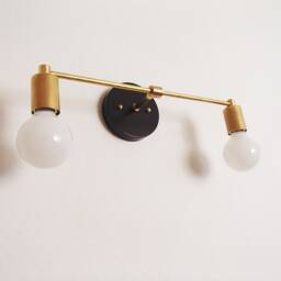 Modern Wall Sconce - Twin Arm Minimalist Contemporary Vanity Bathroom Light Hallway Kitchen Lighting Entryway Ul Listed - thumbnail 3