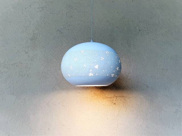 Handmade Perforated Ceramic Pendant Light - Kitchen Island Lighting - image 1