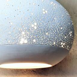Handmade Perforated Ceramic Pendant Light - Kitchen Island Lighting - thumbnail 3