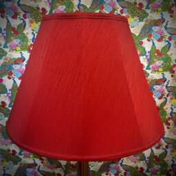 Burgundy Red Drum Lampshade Handmade Tapered Light Shade - thumbnail 1