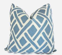 Kravet - Portfolio Thread River Blue Decorative Pillow Cover Throw Pillow Linen Blue - thumbnail 1