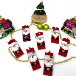 Handmade Fused Glass Santa Christmas Tree Decoration - thumbnail 3