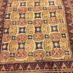 Handmade Cotton Runner Rug Indian Block Print, Home Decor - 180 X 62 cms - thumbnail 1