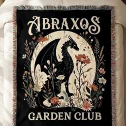 Custom Abraxos Flower Garden Club Blanket, Throne Of Glass Throw, Fantasy Book Lover Throw Bookish Dragon Blanket - thumbnail 2
