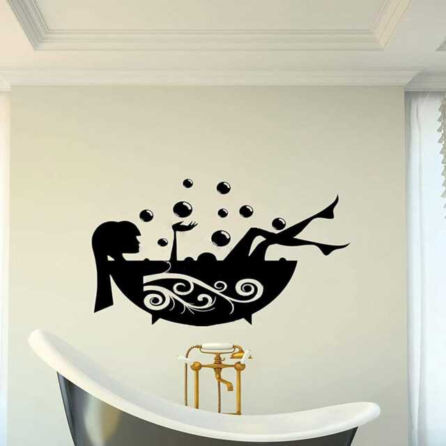 My Time Bathroom Wall Sticker - Shower Quote Vinyl Decal, Relaxing Bath Spa Art Decor - image 1