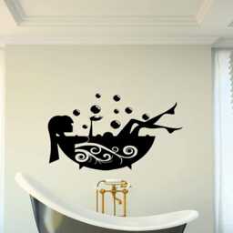 My Time Bathroom Wall Sticker - Shower Quote Vinyl Decal, Relaxing Bath Spa Art Decor - thumbnail 1