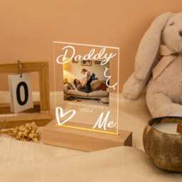Personalized Photo Night Light Gift For Dad Led Lamp, Custom Picture Light, Fathers Day For Papa Grandpa Him - thumbnail 3