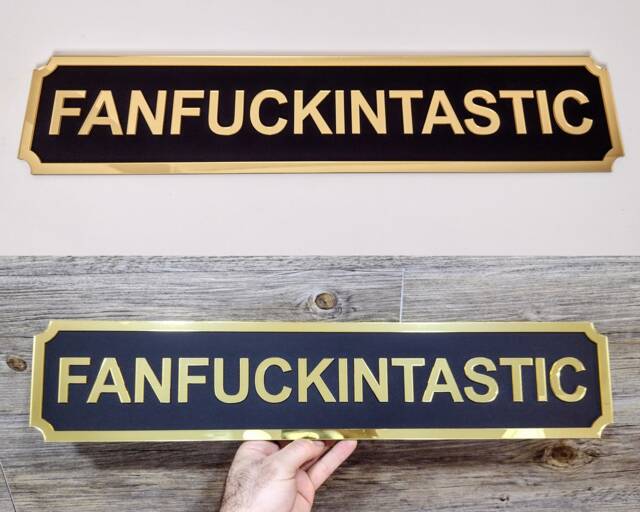 Fanfuckintastic Street Style Sign, Acrylic Wall Shelf Decor, Door Frame Art, Novelty Sign Gift For Him Her - image 1