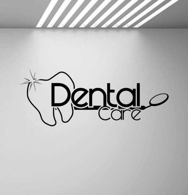 Dental Care Sign Wall Decal Dentist Cabinet Poster Tooth Stomatology Teeth Window Mural Gift Vinyl Sticker Decor Art Print S227 - image 1