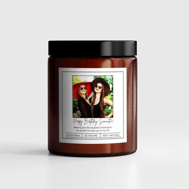 Personalised Photo Candle, Candle For Women, Wife - Mothers Day, Christmas, Valentines, Anniversary, Birthday Or Special Occasion Gift - image 1